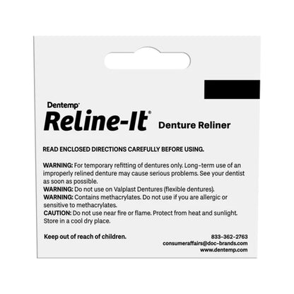 Dentemp Reline-It Denture Reline Kit