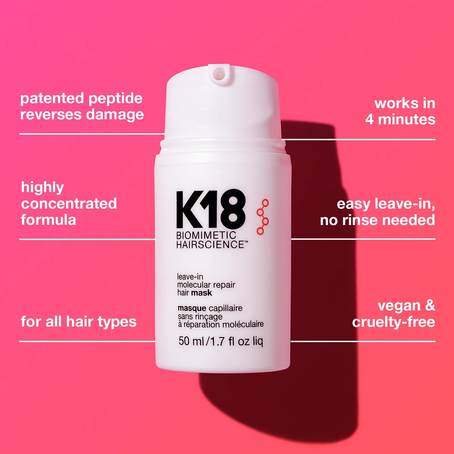 K18 Leave-In Molecular Repair Hair Mask 50 mL