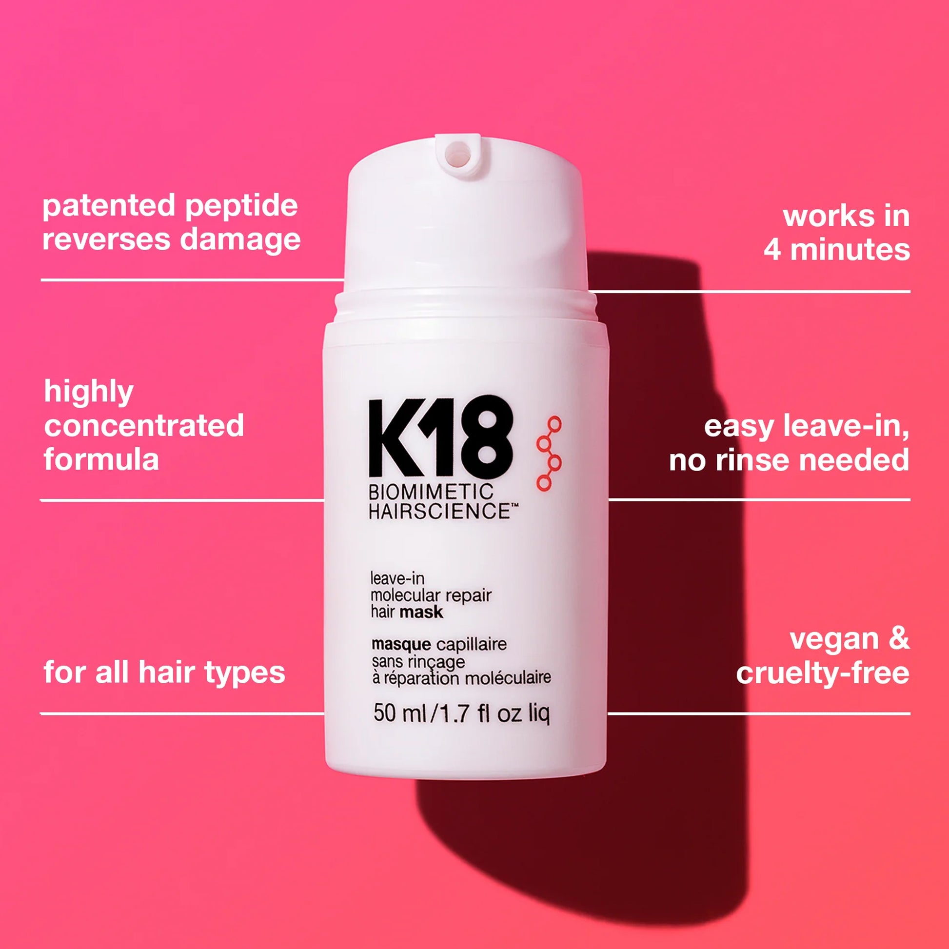 K18 Leave-In Molecular Repair Hair Mask 50 mL