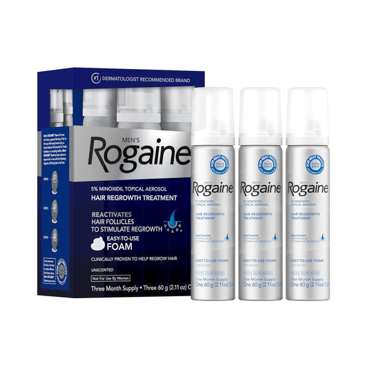 Men's Rogaine 5% Minoxidil Topical Aerosol Hair Regrowth Treatment Foam - 3 Month Supply