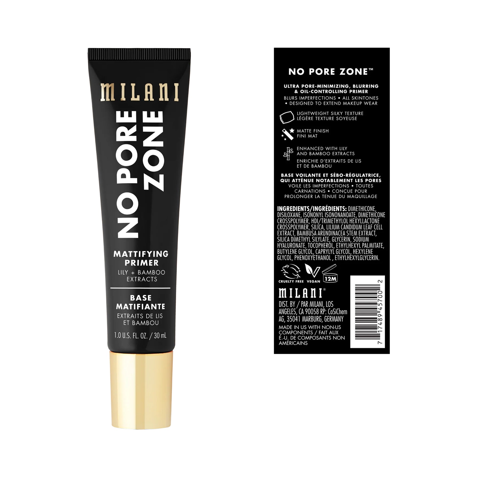 Milani Cosmetics No Pore Zone Mattifying Face Primer 30 mL