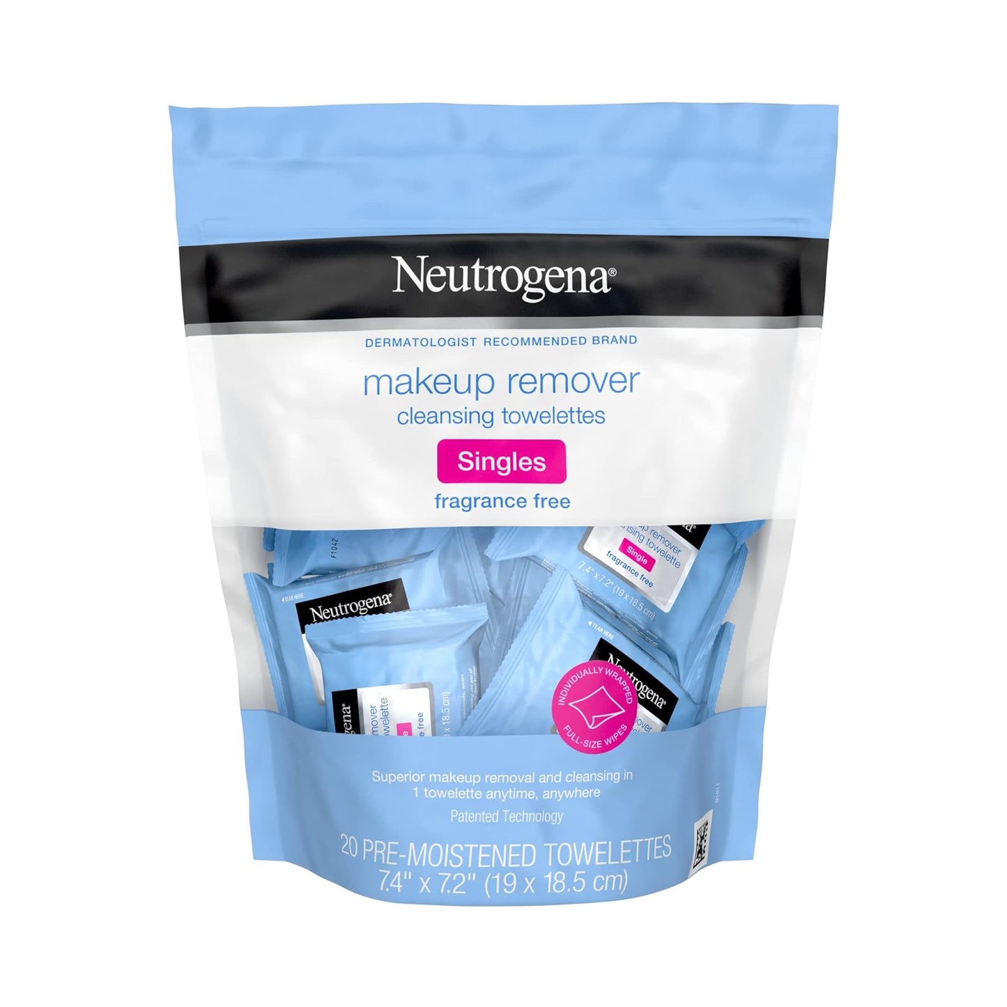 Neutrogena Makeup Remover Ultra-Soft Cleansing Towelettes 20 Ct Fragrance Free