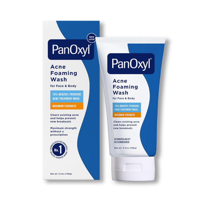 PanOxyl Acne Foaming Wash 10% Benzoyl Peroxide Maximum Strength 156 g