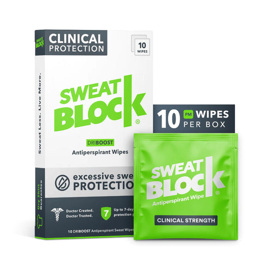 Sweat Block Clinical Strength Antiperspirant Wipes