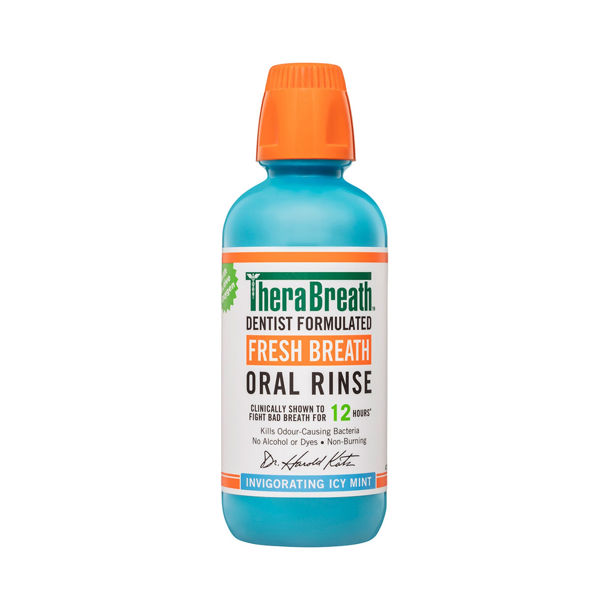 TheraBreath Oral Rinse Fresh Breath Icy Mint 473 mL