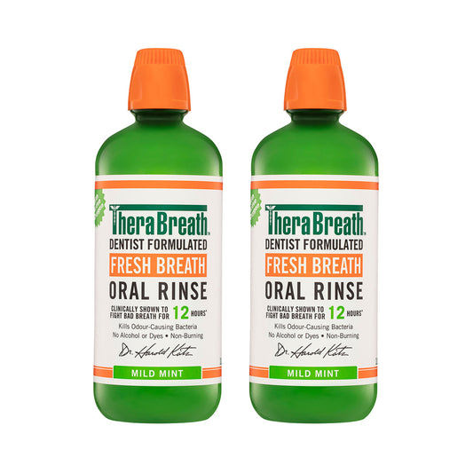 TheraBreath Oral Rinse Fresh Breath Mild Mint 1 Liter Pack Of 2