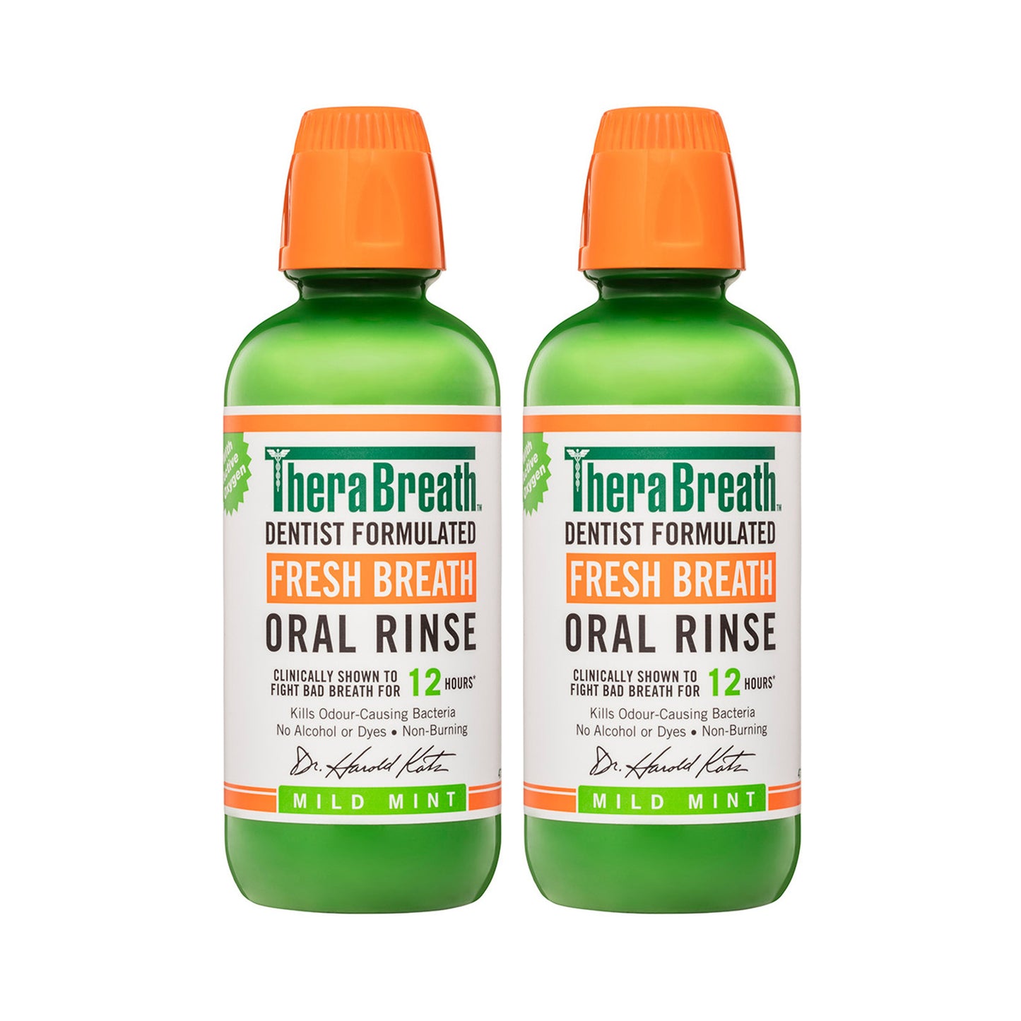 TheraBreath Oral Rinse Mild Mint 473 mL Pack of 2