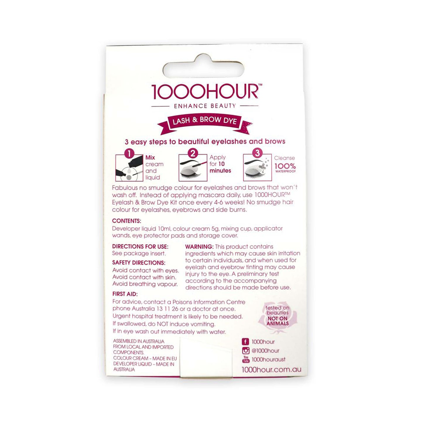 1000HOUR Lash & Brow Dye Kit Black