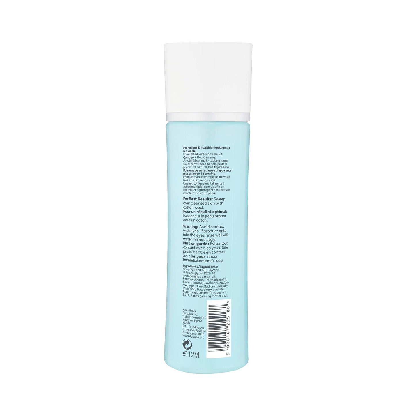 No7 Radiant Results Revitalizing Toning Water 200ml