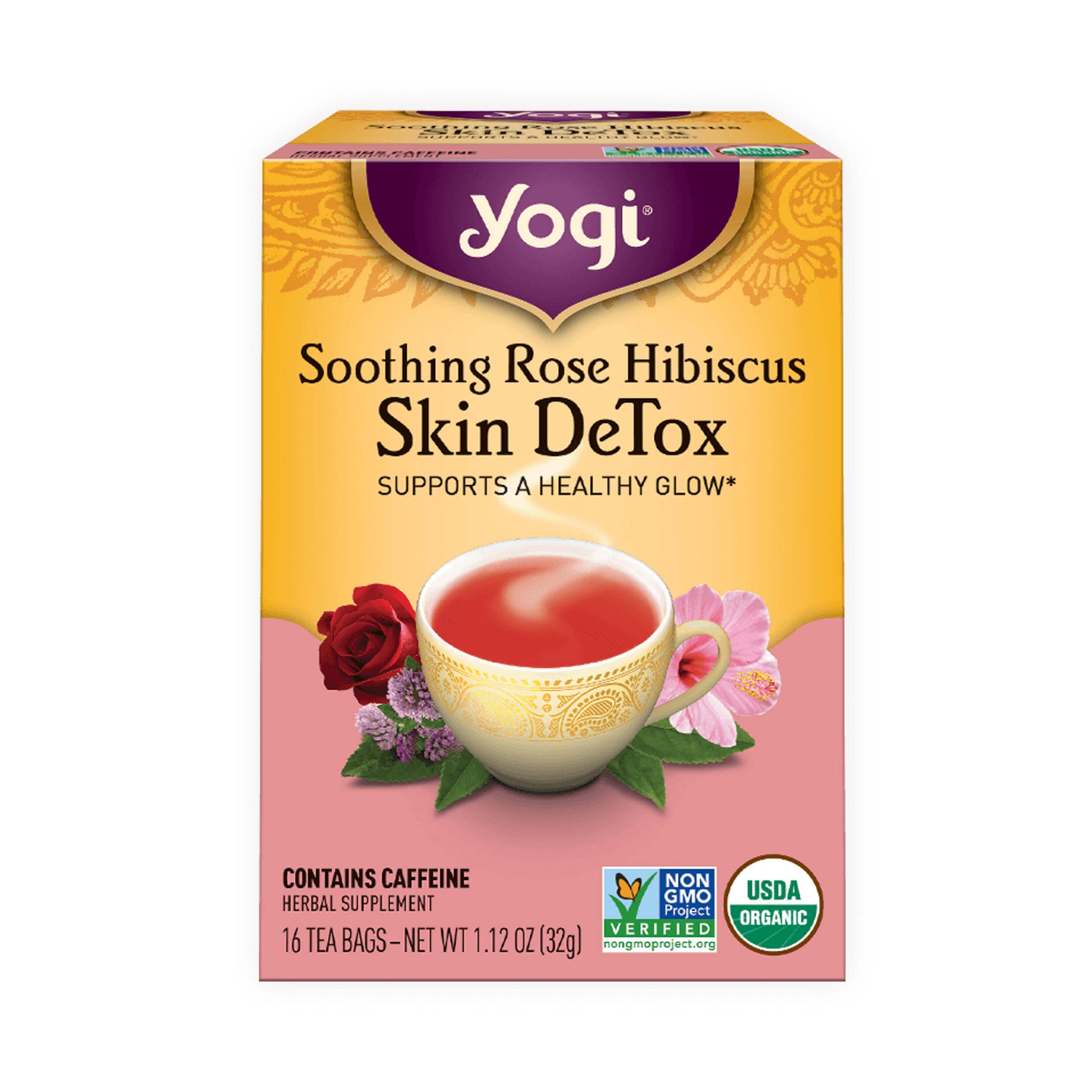 Yogi Tea Soothing Rose Hibiscus Skin DeTox Tea